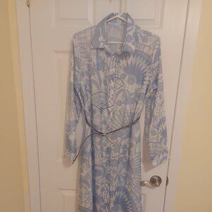 SHEIN  long dress with belt & buttons all the way down .NWT